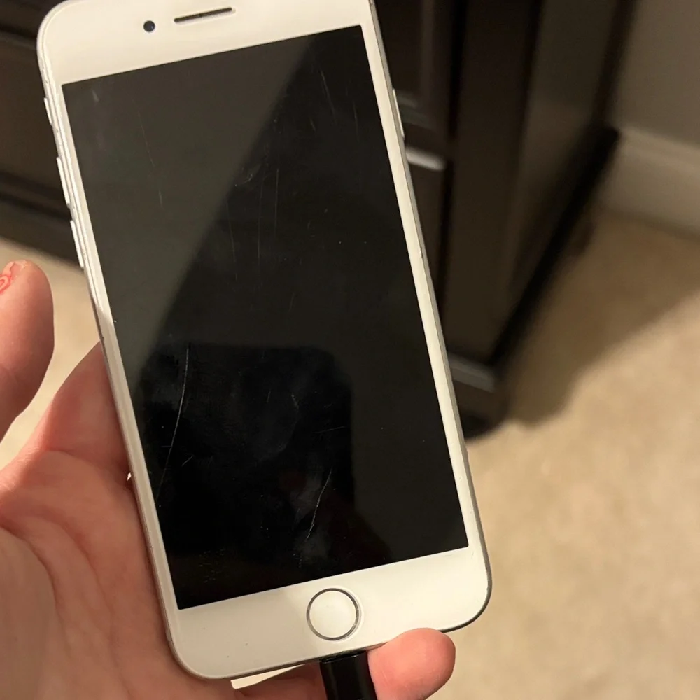 Broken Apple iPhone - Silver and Black